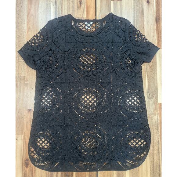 Sundance Shadow Dance Crochet Shirt Size Small - Picture 3 of 6